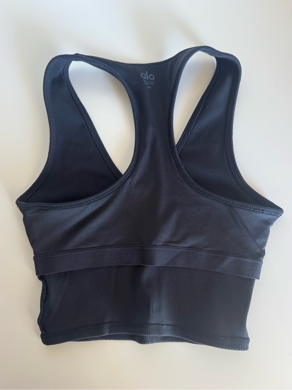 ALO Yoga Goddess Ribbed Cropped Racerback Tank - Picture 9 of 9